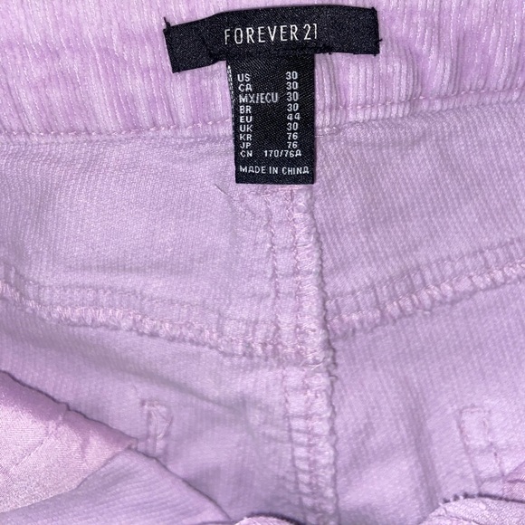Forever 21 purple cute corduroy shorts high rise mom girl hood core y2k bottoms - Picture 7 of 8